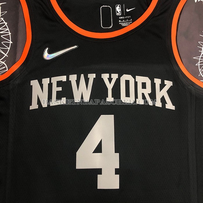 Maillot New York Knicks Derrick Rose NO 4 Select Series Noir